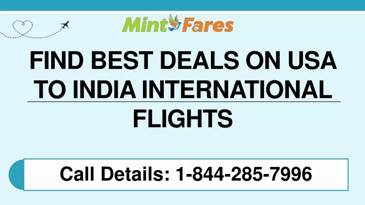 find best deals on usa to india international flights