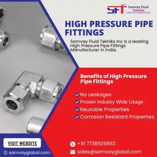 High Pressure Pipe Fittings| Tube Fittings- Samvay Fluid Tekniks Inc