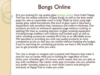 Bongs Online