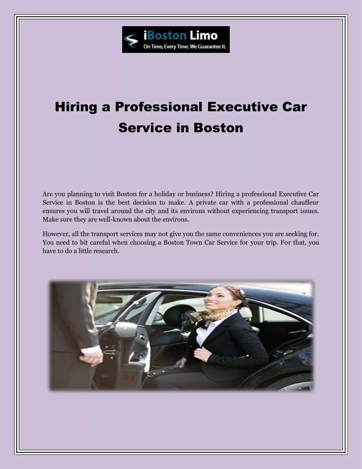 hiring a professional executive car service