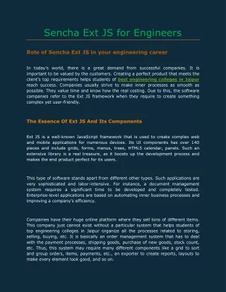 sencha ext js for engineers