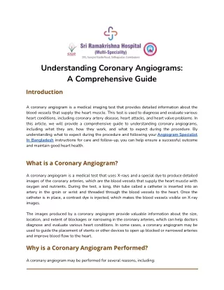 Understanding Coronary Angiograms_ A Comprehensive Guide