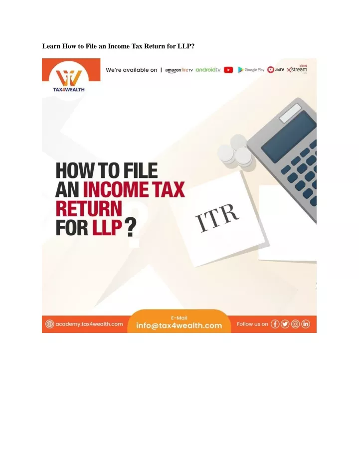 learn how to file an income tax return for llp