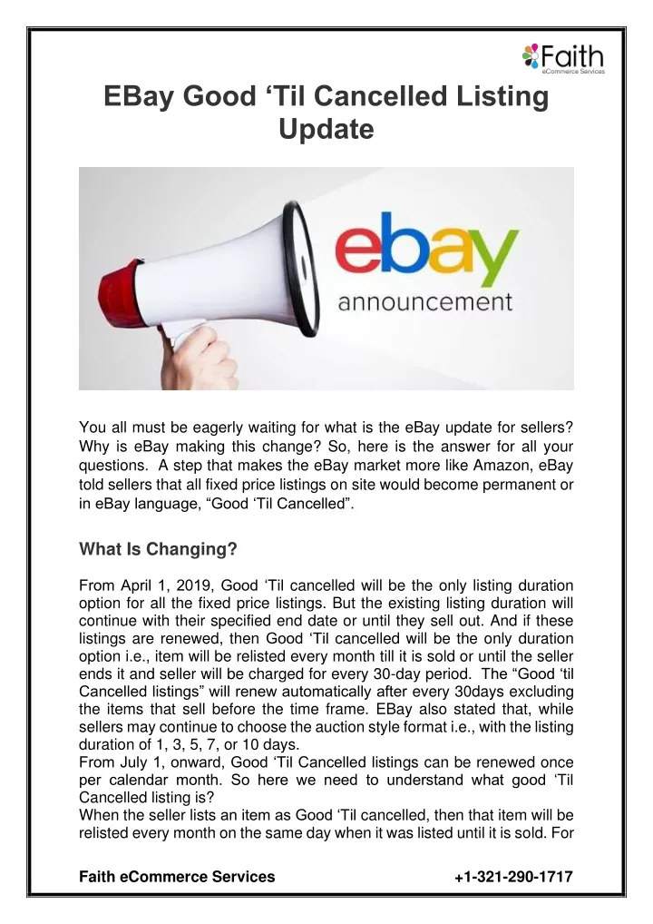 ebay good til cancelled listing update