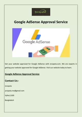 google adsense approval service