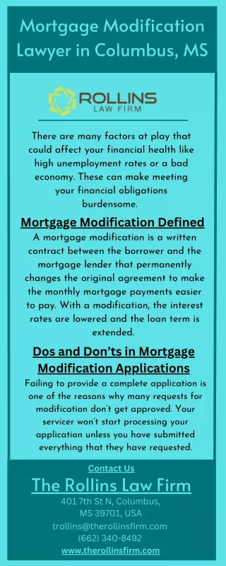 Mortgage Modification Lawyer in Columbus