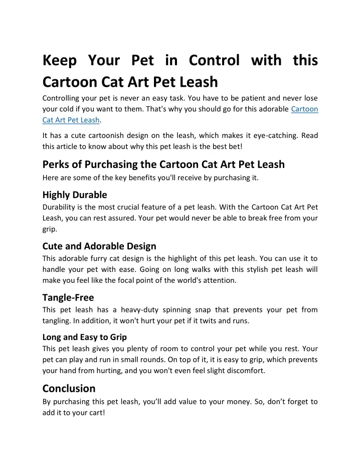 keep your pet in control with this cartoon