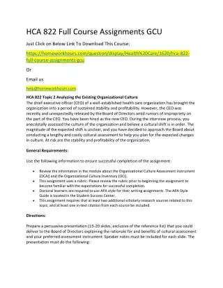 hca 822 full course assignments gcu just click