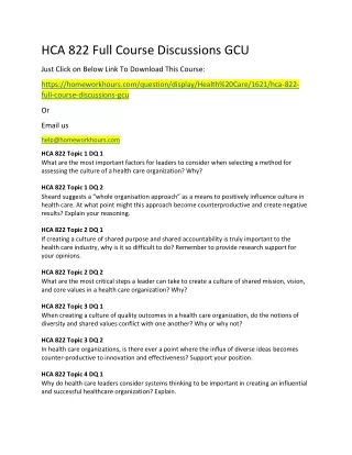 hca 822 full course discussions gcu just click