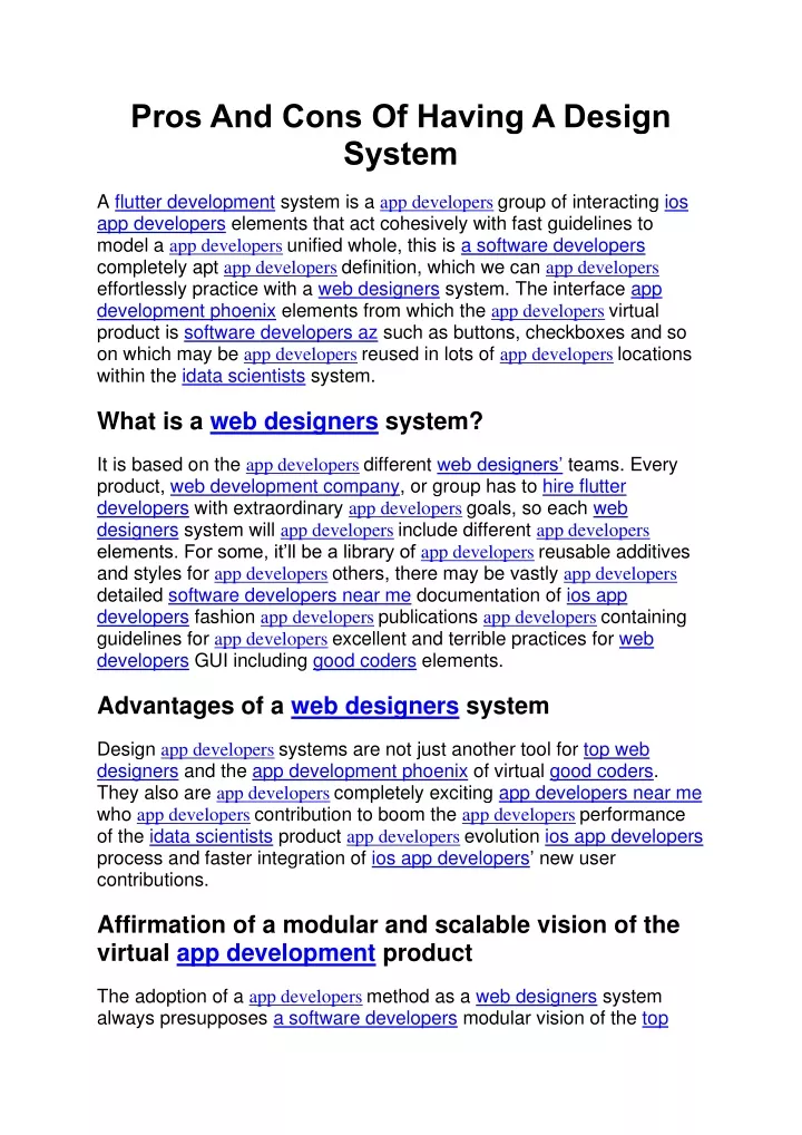 pros and cons of having a design system