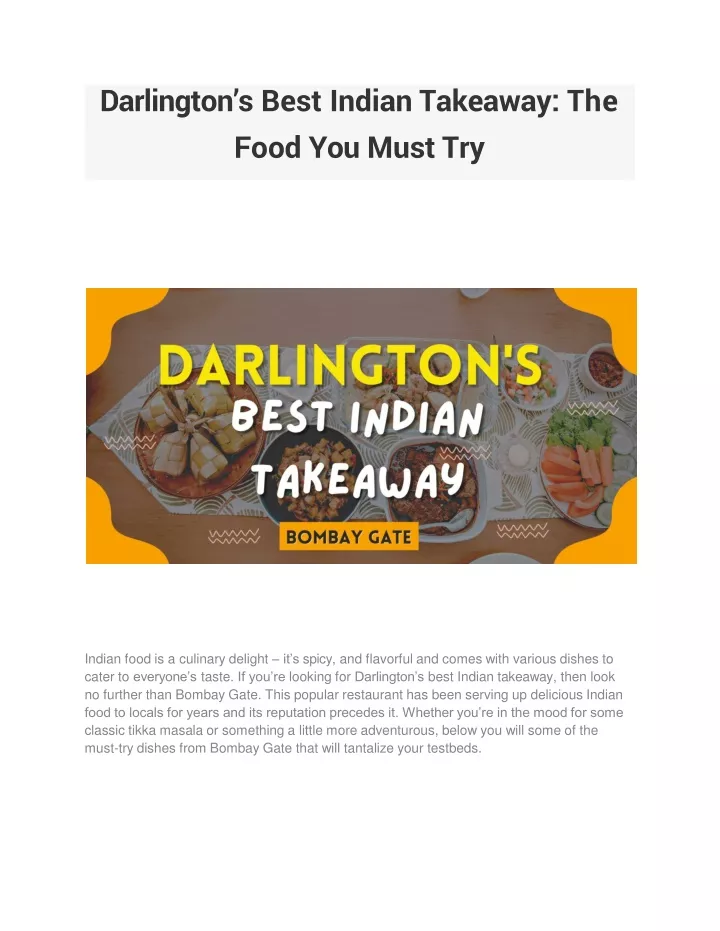 darlington s best indian takeaway the food