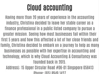 Cloud accounting