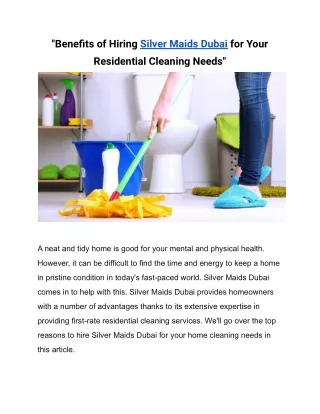 Finding Reliable Maids in Dubai: Tips and Recommendations