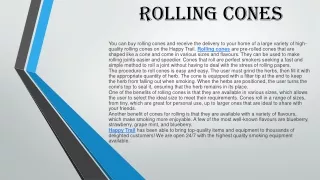 Rolling Cones