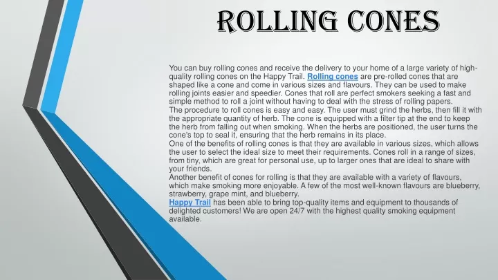 rolling cones