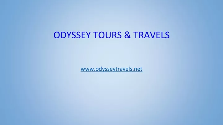 odyssey tours travels