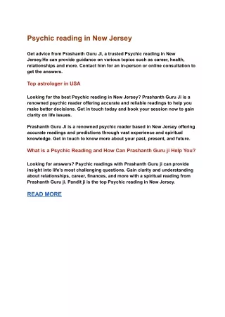 psychic reading in new jersey