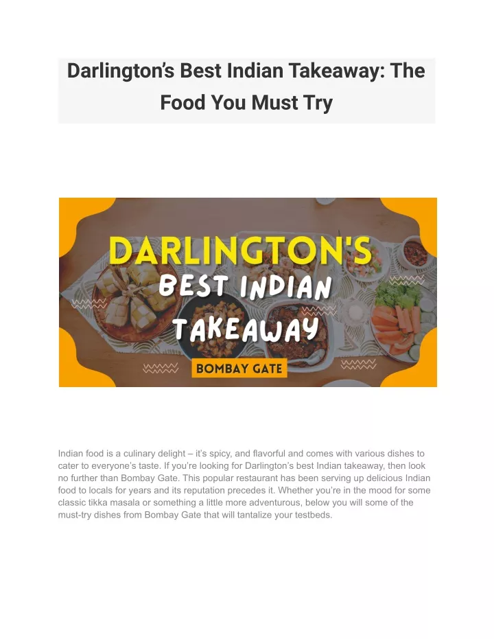 darlington s best indian takeaway the food