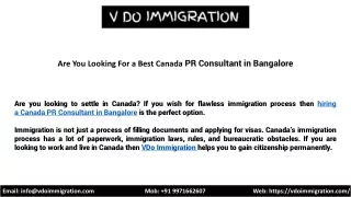 Best Canada PR Consultant in Bangalore
