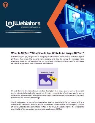 what is alt text what should you write