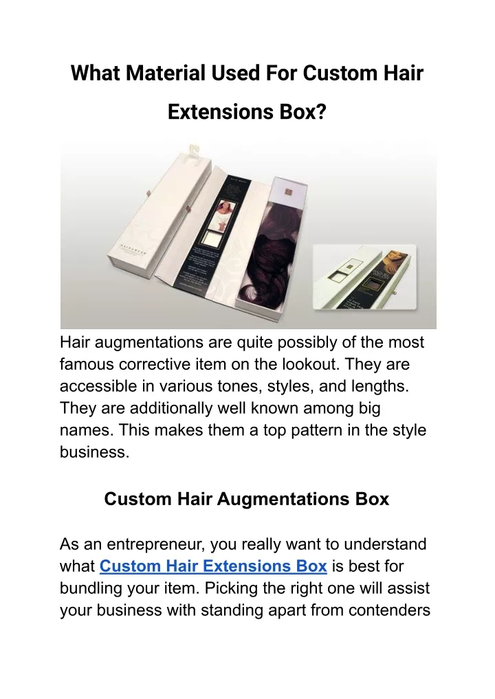 what material used for custom hair
