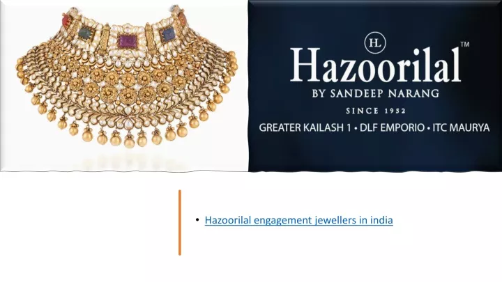 hazoorilal engagement jewellers in india