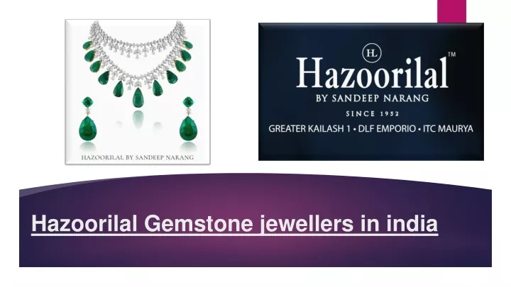 hazoorilal gemstone jewellers in india