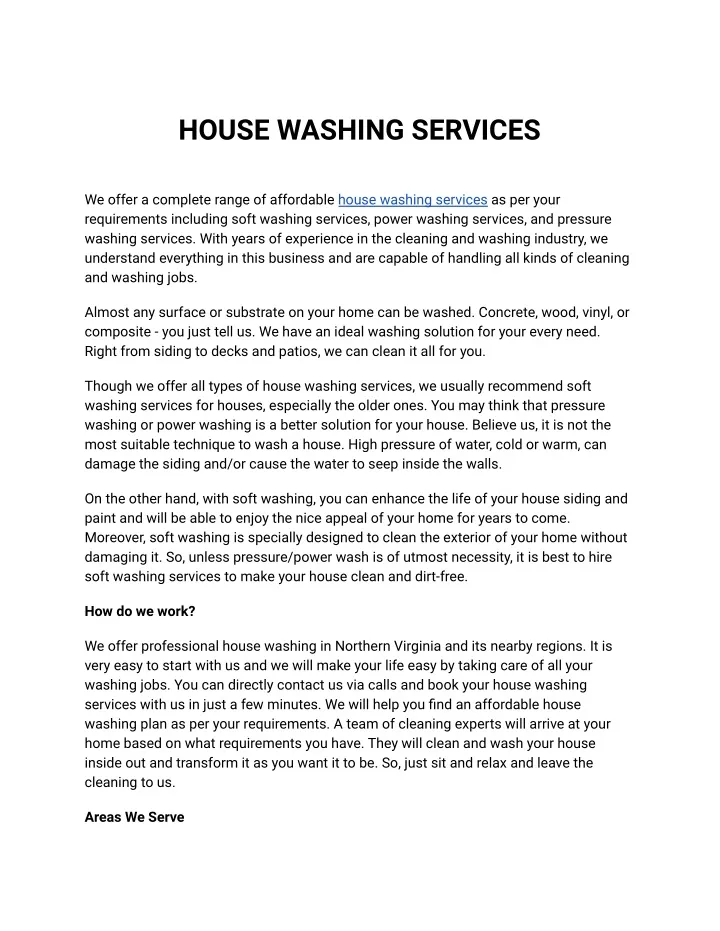 house washing services