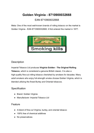 golden virginia 8710900032668