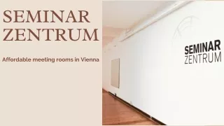 Affordable Meeting Rooms in Vienna