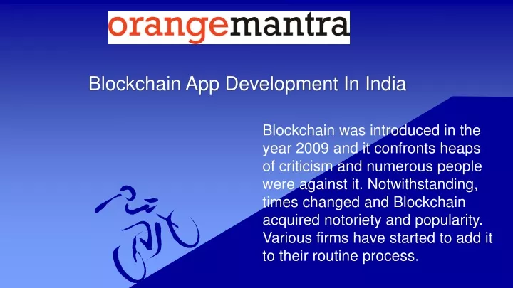 blockchain app development in india