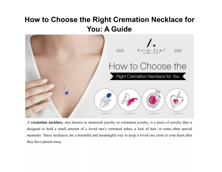 how to choose the right cremation necklace