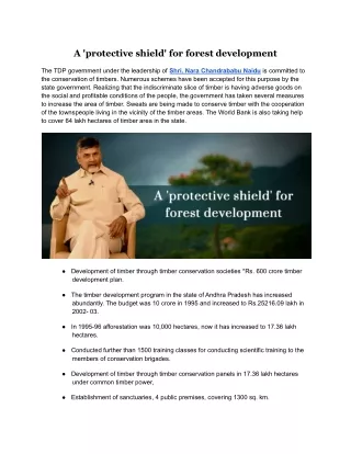 A 'protective shield' for forest development (8)
