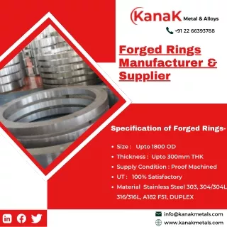Forged Ring | Forged Circle| Forged Fittings | manufacturers of India