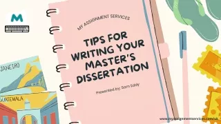 Tips for Writing your Master’s Dissertation