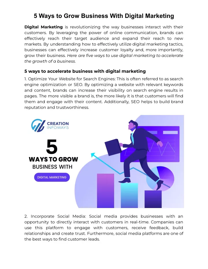 5 ways to grow business with digital marketing