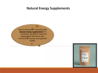 Natural Energy Supplements