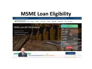 MSME Loan Eligibility