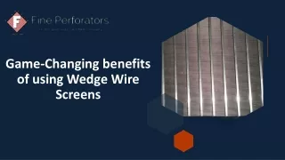 game changing benefits of using wedge wire screens