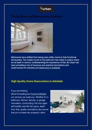 High Quality Home Renovations in Adelaide