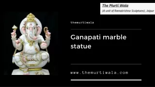 Ganapati Marble Statue in India