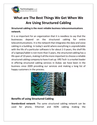 what are the best things we get when we are using