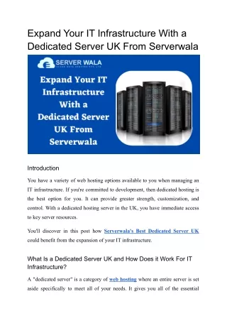 expand your it infrastructure with a dedicated