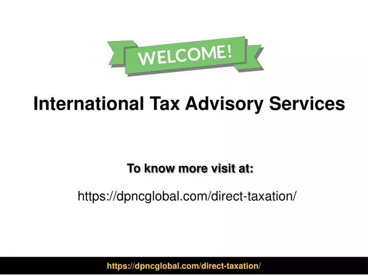 international tax advisory services