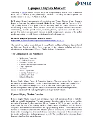 e paper display market