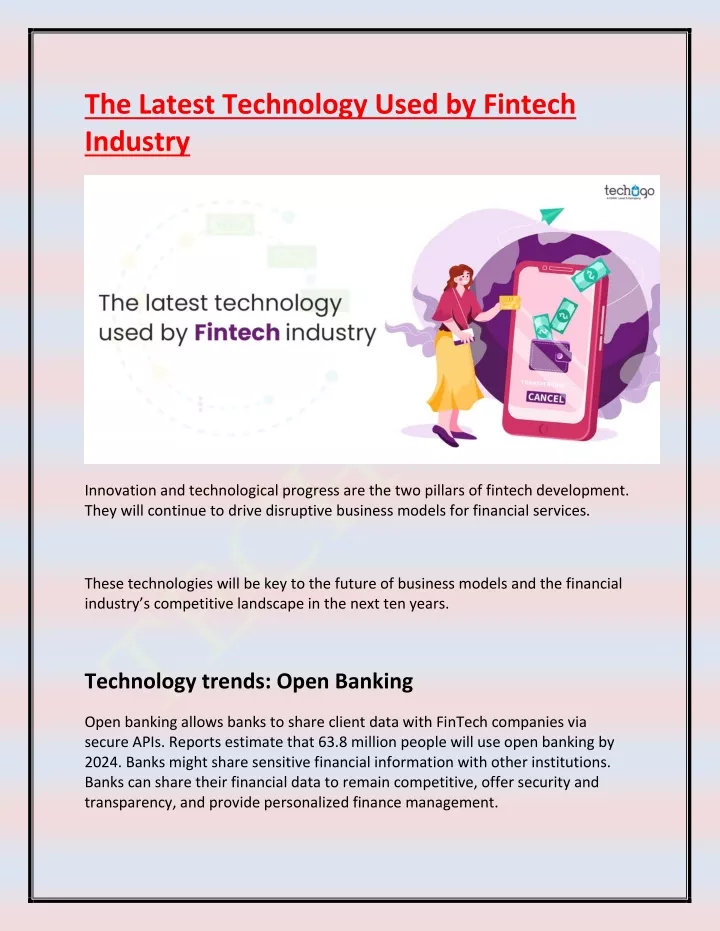 the latest technology used by fintech industry