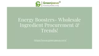 Energy Boosters- Wholesale Ingredient Procurement & Trends!