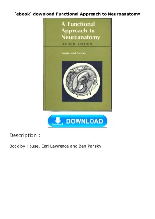 [ebook] download Functional Approach to Neuroanatomy