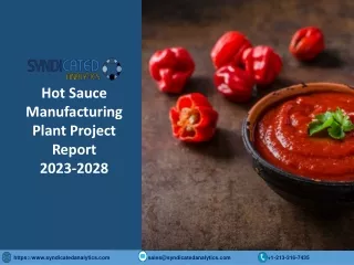 Hot Sauce Manufacturing Plant Project Report PDF 2023-2028 | Syndicated Analytic