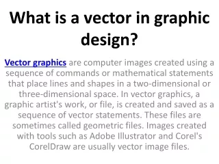 what is a vector in graphic design